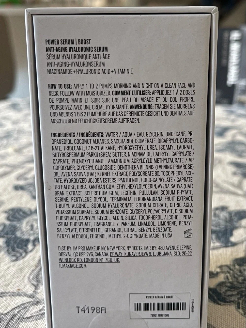 NEW SEALED IL MAKIAGE Power Serum Boost Anti-Aging Hyaluronic 30mL